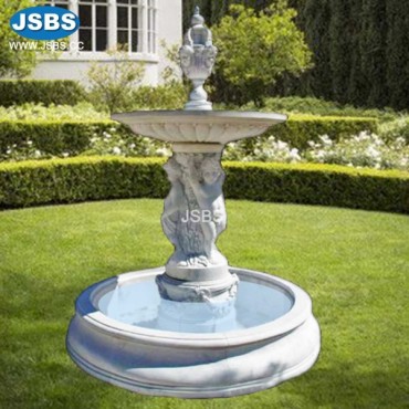 Elegant White Marble Fountain, JS-FT141