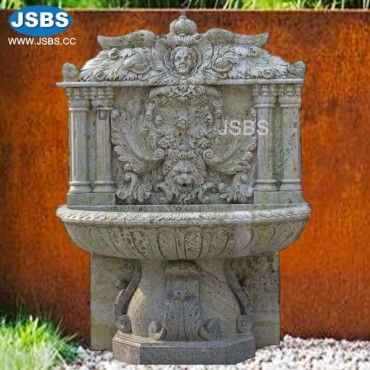 Marble Lion Head Wall Fountain, JS-FT076