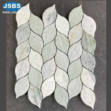 marble mosaic tile leaves design, JS-MS014