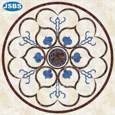 Marble waterjet medallion, JS-WJ032