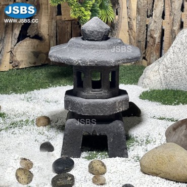 Carved Black Stone Lantern, JS-AL025