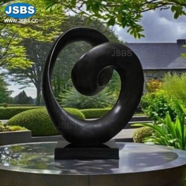 Black Marble Art Garden Sculpture, Black Marble Art Garden Sculpture