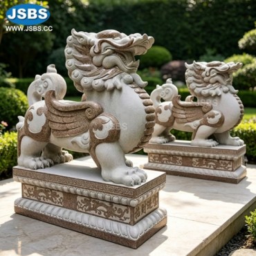 Granite Qilin Sculpture in Pair, JS-AN233