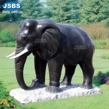 Black Marble Elephant Sculpture, JS-AN009