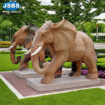 Red Marble Elephant Sculpture, Red Marble Elephant Sculpture