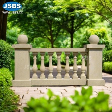 Yellow Marble Balustrade with ball, JS-BS018