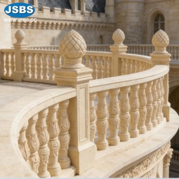 Cream Marble Leaf Balustrade, Cream Marble Leaf Balustrade