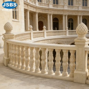 Cream Marble Leaf Handrail, Cream Marble Leaf Handrail