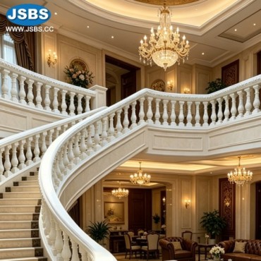 White Marble Luxury Handrail, JS-bs089