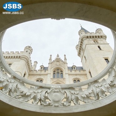 Castle leaves marble handrail, Castle leaves marble handrail