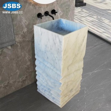 Freestanding Square White Basin, JS-WB063