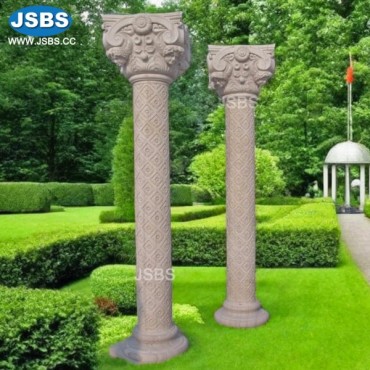 Large stone Column with body carving, JS-CM011