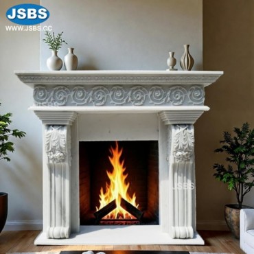 Small Marble Flower Fireplace Mantel, Small Marble Flower Fireplace Mantel