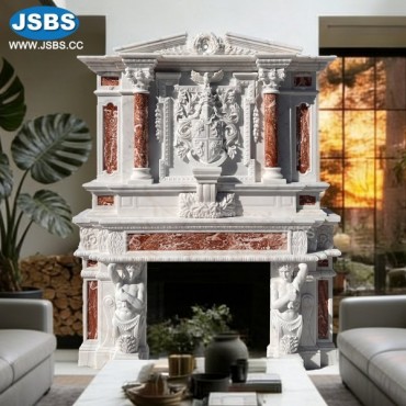 Luxurious Double Crest Fireplace Mantel, Luxurious Double Crest Fireplace Mantel