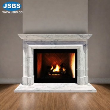 White Modern Fireplace Mantel, JS-FP490