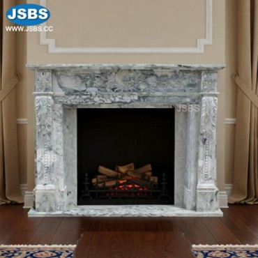 Arabescato Marble Fireplace, Arabescato Marble Fireplace