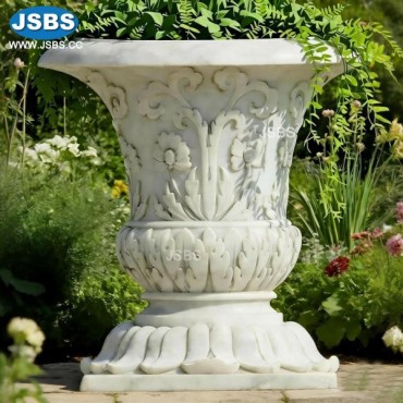 White Marble Flower Pot, White Marble Flower Pot