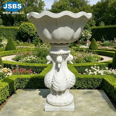 White Marble Bird Planter, White Marble Bird Planter