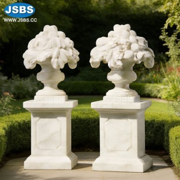 White Marble Fruit Basket, White Marble Fruit Basket