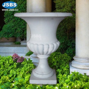 Cheap white marble large planter, JS-P010