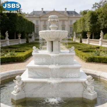 White Marble Large Water Fountain, White Marble Large Water Fountain