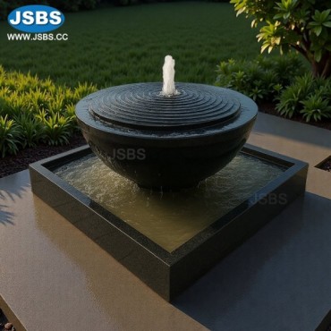Black Bowl Water Fountain, Black Bowl Water Fountain