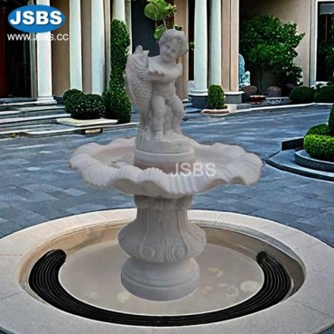 Cherub Fish Marble Fountain, JS-FT013