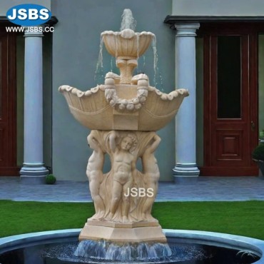 Beige Cherub Water Fountain, JS-FT006