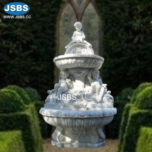 White marble Children Water fountain, JS-FT028