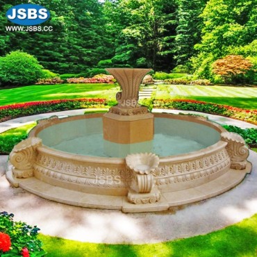 Hand Carved Stone Urn Fountain, JS-FT079