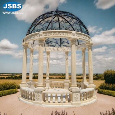Cream Marble Wedding Gazebo, JS-GZ091