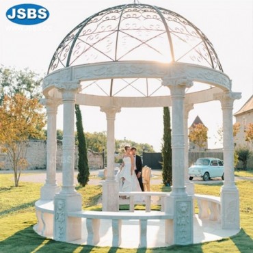 White Marble Wedding Garden Gazebo, js-gz090