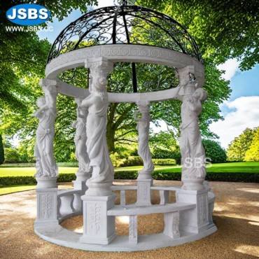 Marble Girl Sculpture Gazebo, JS-GZ003