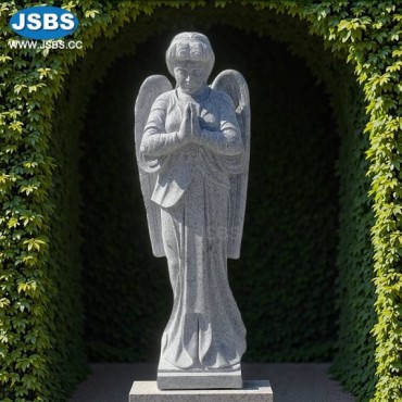 Granite Angel Statue Headstone, JS-GS027