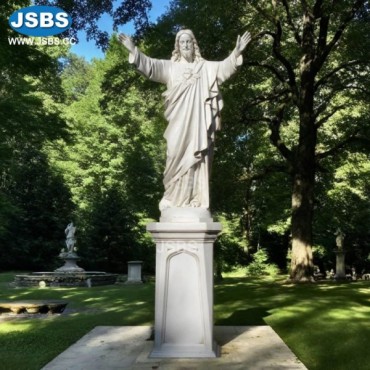 Marble Jesus Headstone, Marble Jesus Headstone