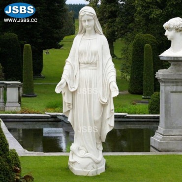 Marble Virgin Mary Headstone, JS-C005