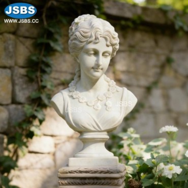 White Marble Female Bust Statue, White Marble Female Bust Statue