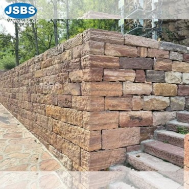 Red Dry stone wall block, Red Dry stone wall block
