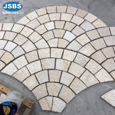 Yellow Granite Fan Mosaic, Yellow Granite Fan Mosaic