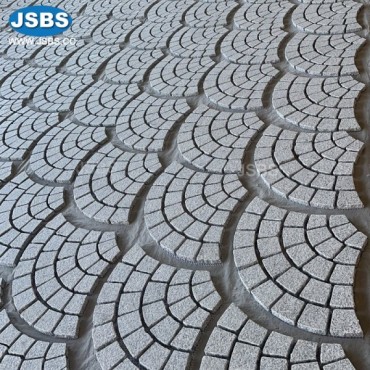 Grey Granite Fan Mosaic, Grey Granite Fan Mosaic