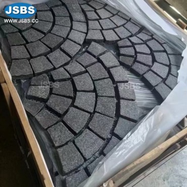 Black Granite Fan Mosaic, Black Granite Fan Mosaic
