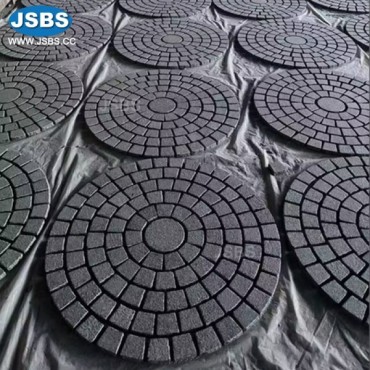 Round Black Floor Mosaic, Round Black Floor Mosaic