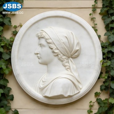 White Marble Relief Portrait, White Marble Relief Portrait