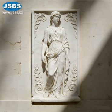 White Marble Wall Relief Sculpture, White Marble Wall Relief Sculpture
