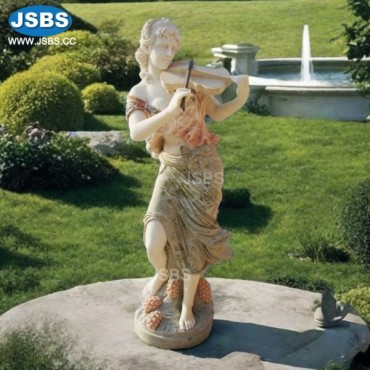 Colorful girl playing violin statue, Colorful girl playing violin statue