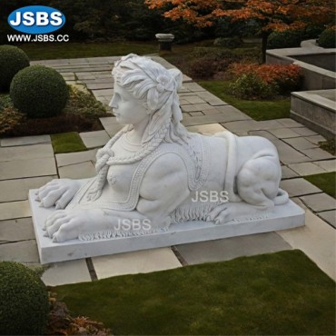 White Marble Sphinx Statue, JS-C095