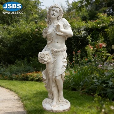 White Marble Girl Sculpture, White Marble Girl Sculpture
