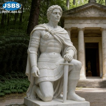 White Marble Greek Solider Statue, White Marble Greek Solider Statue