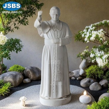 White Marble Pope Statue, White Marble Pope Statue