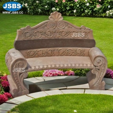 Outdoor Marble Bench with Back, JS-T005